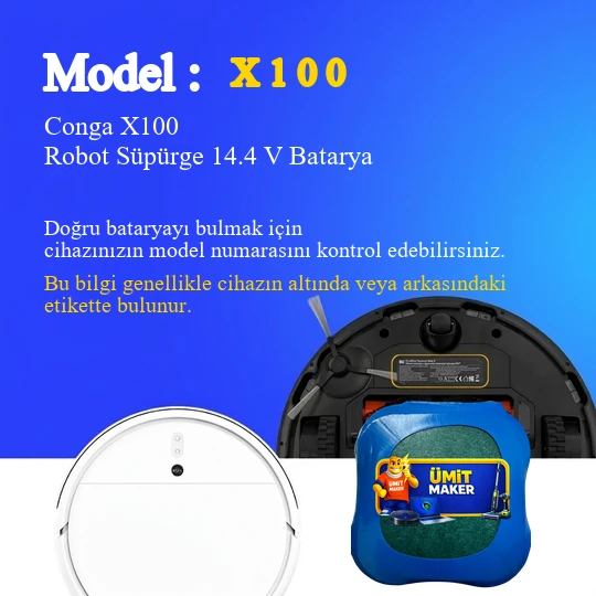 Conga X100 Robot Süpürge 7000 mAh Batarya - Resim 2