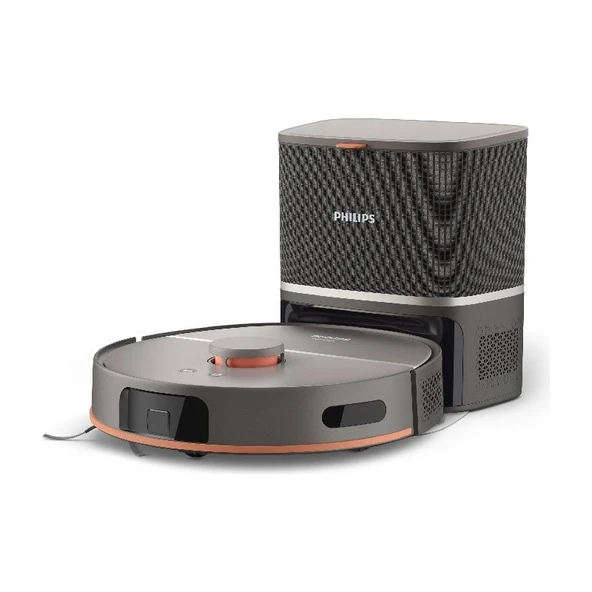 Philips 5000 Serisi Islak Kuru Robot Süpürge, Yüksek Emiş Gücü, Uzun Çalışma Süresi, HomeRun, Otomatik Boşaltma İstasyonu, Gri, XU5100/10 ürün görseli 1