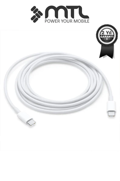40W PD Type-C to Type-C Silikon Hızlı Şarj ve Data Kablosu 1 Metre Beyaz MT2602 ürün görseli 1