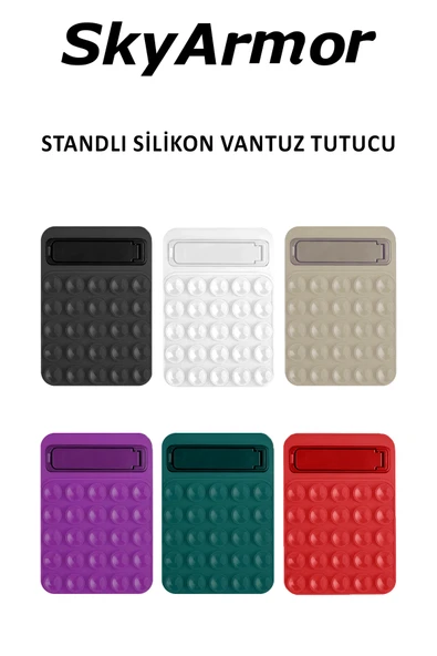 Standlı Silikon Telefon Tutucu – Aynaya ve Cama Yapışan Vantuzlu Selfie Standı Sky165 ürün görseli 1