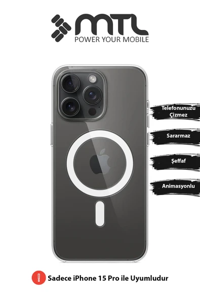 iPhone 15 Pro Animasyonlu Sararmaz Magsafe Kılıf ürün görseli 1