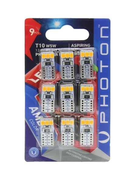 Photon Led Ph7010na B9 Blister 9 Adet Amber Turuncu Led ürün görseli 1