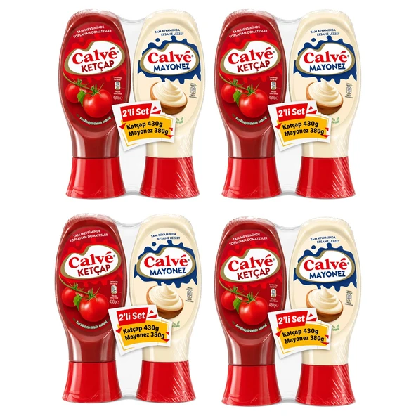Calve Ketçap 430 Gr & Mayonez 380 Gr Set x 4 Adet ürün görseli 1