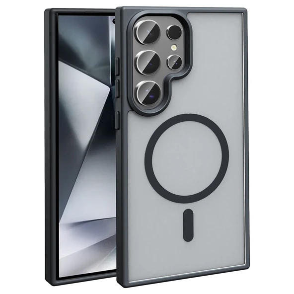 Vendas Samsung Galaxy S26 Ultra Kılıf M-safe Şarj Özellikli Mat Arka Yüzey Zore Sio Kapak ürün görseli 1