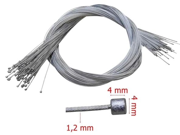 Bisiklet Vites Teli İç 205 Cm (1,2 Mm) Arpa Başlı ürün görseli 1