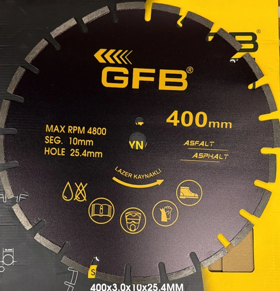 GFB 2374 Daire Testere Bıçağı Asfalt İçin 400 x 25.4 x 10mm ürün görseli 1
