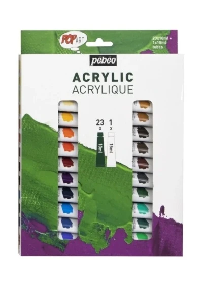 PEBEO POP ART AKRİLİK SET 23 TÜP 10ml+1TÜP 15ml ürün görseli 1