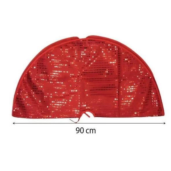 Yılbaşı Ağaç Örtüsü Pullu Payetli Kırmızı 90cm - Resim 3