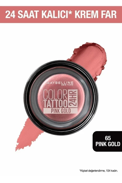 Maybelline New York Krem Göz Farı - Color Tattoo 24HR - 65 pink gold ürün görseli 1