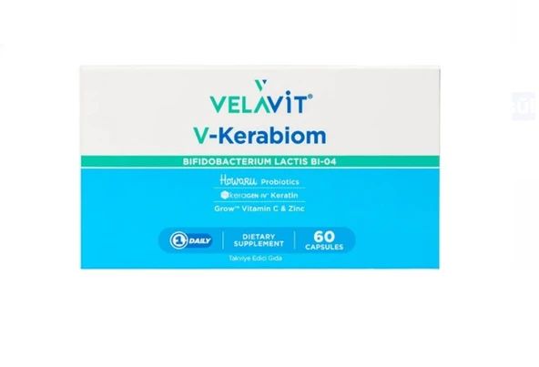 Velavit V-Kerabiom Takviye Edici Gıda 60 Kapsül ürün görseli 1
