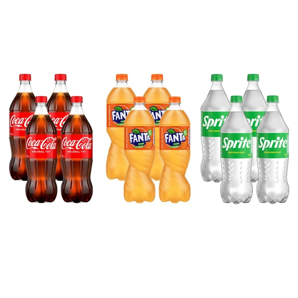 Coca-Cola - Fanta - Sprite 1 lt 12 li Karma Koli ürün görseli 1