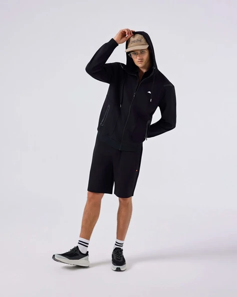 Ellesse 6SM1004-BK Erkek Kapüşonlu Sweat Ceket - Siyah - Resim 3