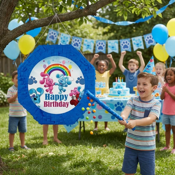 Blues Clues Pinyata 42 cm Sopalı Doğum Günü Parti Oyunu Şeker Doldurulabilir ürün görseli 1