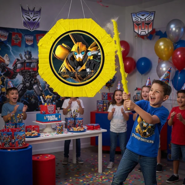Transformers Pinyata 42 cm Sopalı Doğum Günü Parti Oyunu Şeker Doldurulabilir ürün görseli 1
