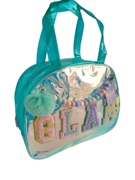 Dream Vest nakış el-plaj çant şeffa turkuaz CN0022 ürün görseli 1