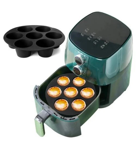 Airfryer Silikon Muffin Kek Kalıbı Cupcake Hava Fritözü Kalıbı Air Fryer Aksesuarı ürün görseli 1