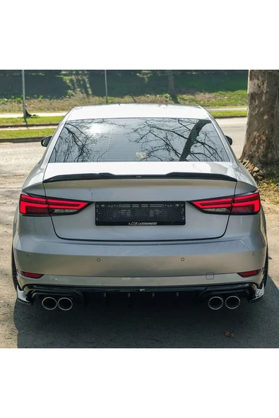 ROAL TUNİNGAudi S3 Sedan 8V (2013-2016) Uyumlu Arka Difüzör Ve Flap Seti ürün görseli 1
