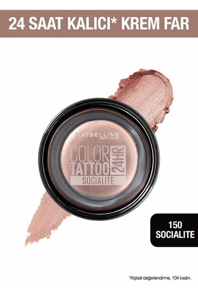 Maybelline New York Krem Göz Farı - Color Tattoo 24HR - 150 Socialite ürün görseli 1