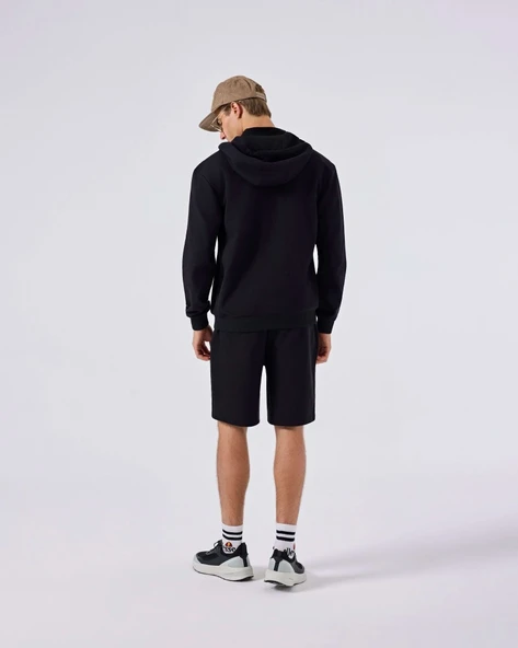 Ellesse 6SM1004-BK Erkek Kapüşonlu Sweat Ceket - Siyah - Resim 4