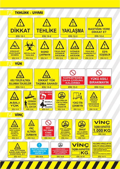 PVC 0,50 mm  YAKLAŞMA İkaz Levhası  - (2 Adet) ürün görseli 1