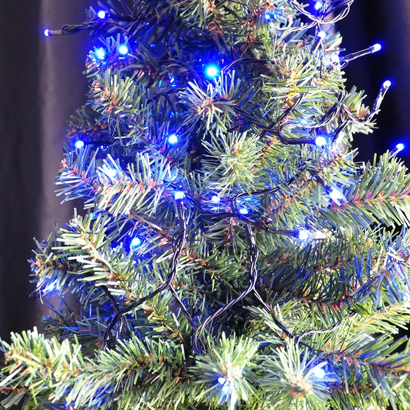 Yılbaşı Led ışık 8m pirinç mavi ışık pilli ürün görseli 1
