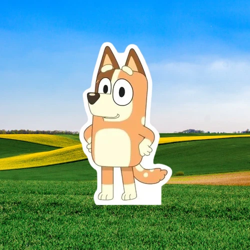 Ayaklı pano Bluey Chilli Ayaklı Pano 35 cm Turuncu Doğum Günü Masa Dekoru ürün görseli 1