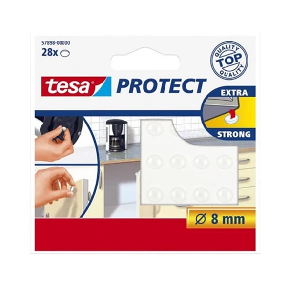Tesa Ses Önleyici Pastil Şeffaf 28x8 MM  57898-00000-01 ürün görseli 1