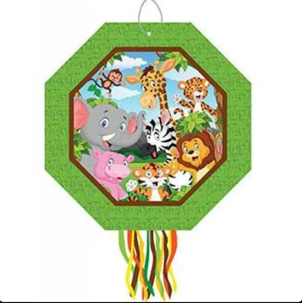 Pinyata Jungle-Safari Vahşi hay.42cm ahş.sop.YEŞ ürün görseli 1