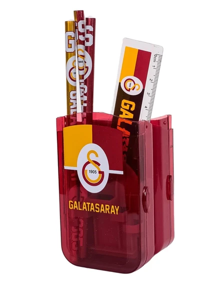 Galatasaray Lisanslı 7 Parça Kırtasiye Seti Kalem Kutulu ürün görseli 1