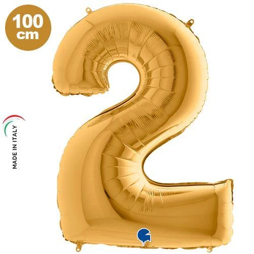 2 Rakam Folyo Balon Gold 40Inc 100cm ürün görseli 1