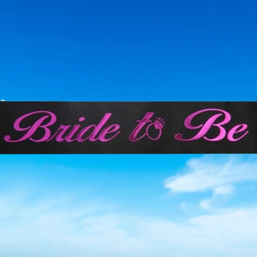 Bride To Be Kuşak Siyah Fuşya - Resim 4