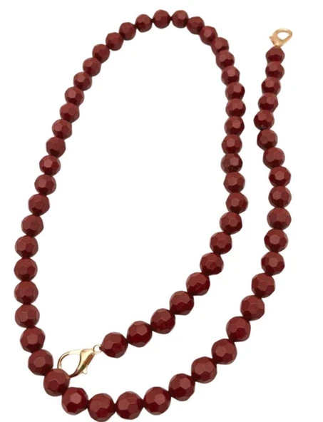 Çanta Aksesuar 80 Cm Bordo Renk Çanta Sapı Kancalı Light Gold Metalli ürün görseli 1