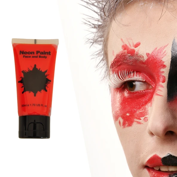 Halloween Cadılar Bayr Kırmızı Yüz Boyası Tüp 50ml ürün görseli 1