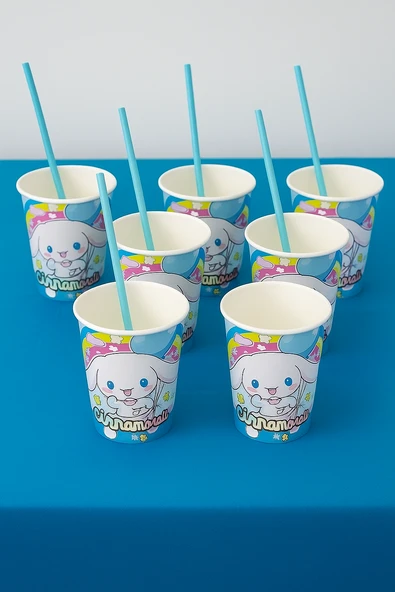 Bardak Cinnamorol-Kuromi 8 li karton bardak ürün görseli 1