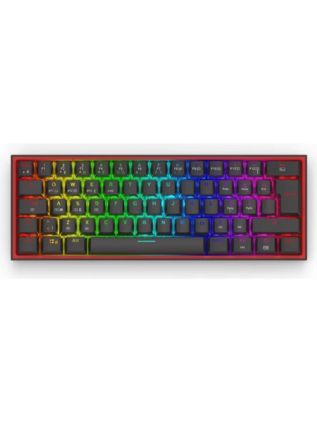 REDRAGON K616 FİZZ PRO RGB RED SWİTCH 2.4GHZ KABLOSUZ TÜRKÇE MEKANİK OYUNCU KLAVYESİ SİYAH ürün görseli 1