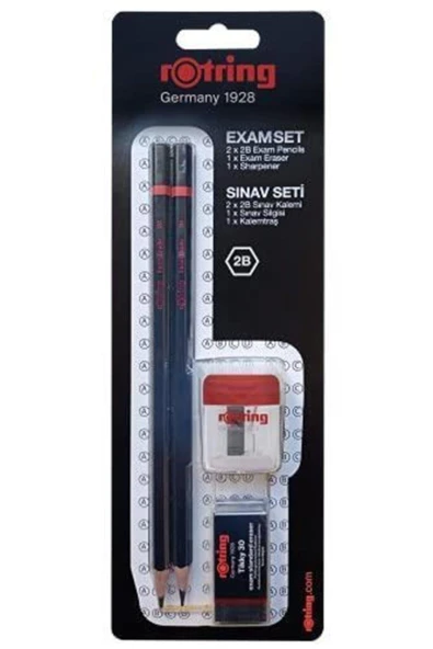 Rotring Sınav Seti 2B+Silgi+Kalemtıraş Bls ürün görseli 1