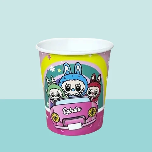 Bardak Labubu 8li karton bardak 7 oz - Resim 4