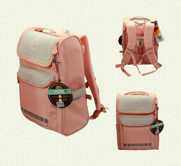 Hello Dragon Okul Çantası Model 14 Pembe CN0037 - Resim 2