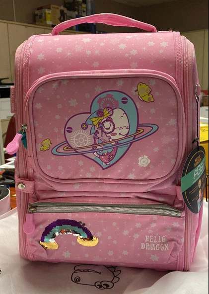 Hello Dragon Okul Çantası Model 18 Pembe CN0045 - Resim 2
