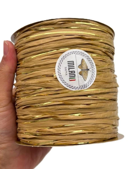 Çanta Aksesuar Milano Rafya S02 Açık Hasır Golden Simli 100 gr ürün görseli 1