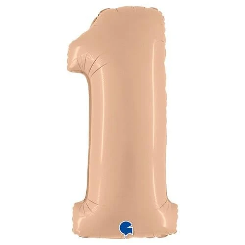 1 Rakam Folyo Balon Ten Rengi 100x35 cm ürün görseli 1