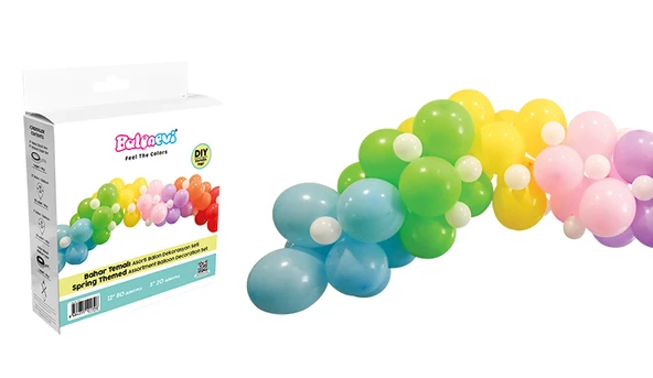 Balon Dekorasyon seti BAHAR 70bal+zinc+yapışt ürün görseli 1