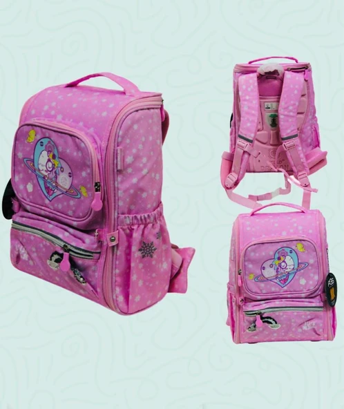 Hello Dragon Okul Çantası Model 18 Pembe CN0045 ürün görseli 1