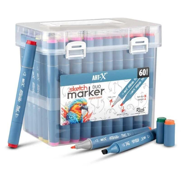 Rich Art-X Sketch Marker Duo 60 LI Set 18050 ürün görseli 1