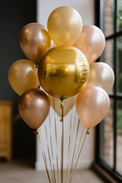 Folyo Balon 22 İnç KÜRE ALTIN GOLD - Resim 5