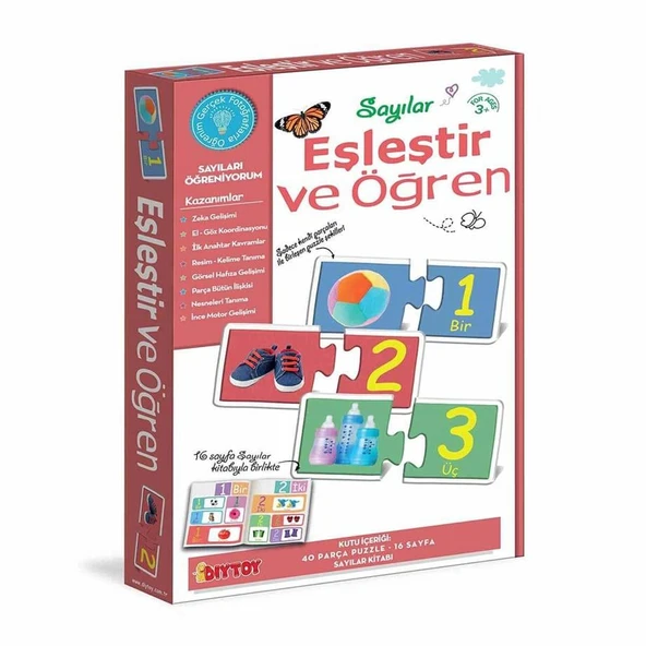 Diytoy Eşleştir Ve Öğren Sayılar ürün görseli 1