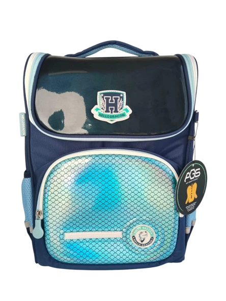 Hello Dragon Okul Çantası Mod 5 Light Blue CN0009 - Resim 2