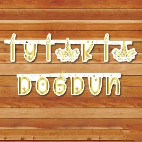 Unicorn Gold İyi ki Doğdun Yazısı (2.5 metre) ürün görseli 1