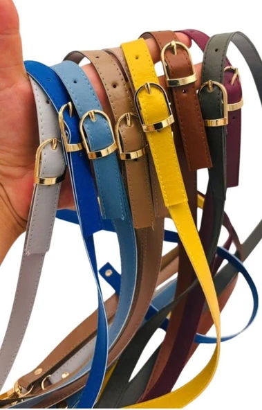 Çanta Aksesuar 120x1.5 cm Tokalı Çanta Sapı Slim Model Renk Seçenekli Light Gold Metalli 2 ürün görseli 1