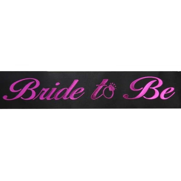 Bride To Be Kuşak Siyah Fuşya - Resim 3